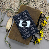 Golden Handloom Cotton Saree With Designer Black Print Blouse